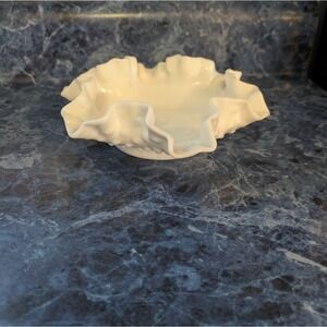 Vintage Fenton hobnail Ruffled Edge Hobnail Bowl 6"‎ 2" deep Candy Dish Catchall